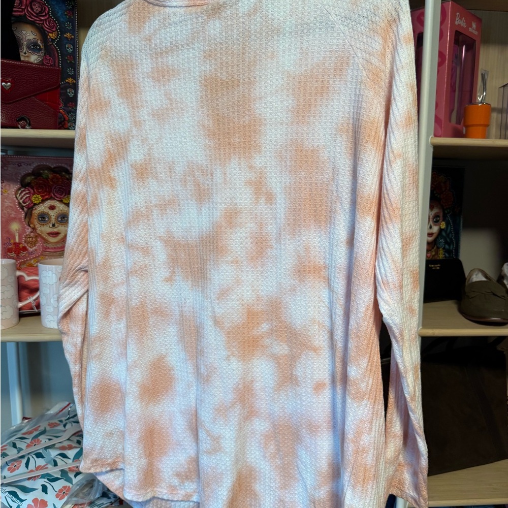 Torrid Orange and White Button Down Shirt GUC size 3 - Picture 4 of 4